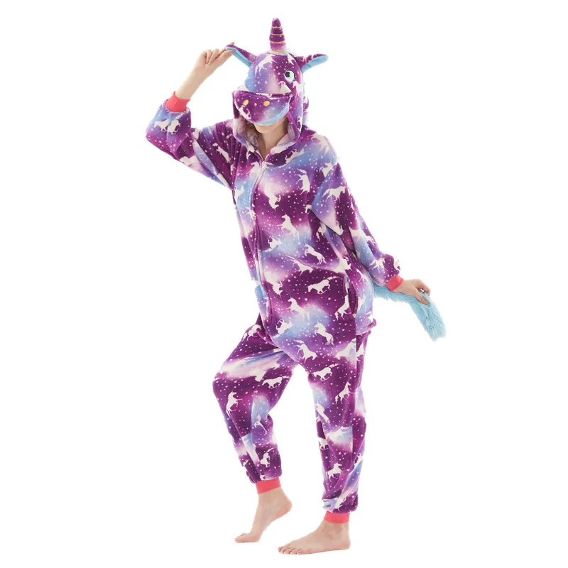 Online Conjunto de pijamas cómodos y suaves para mujer con unicornio, ropa de dormir, ropa de dormir, ropa de hogar Unisex para niñas niños ropa de dormir para adultos