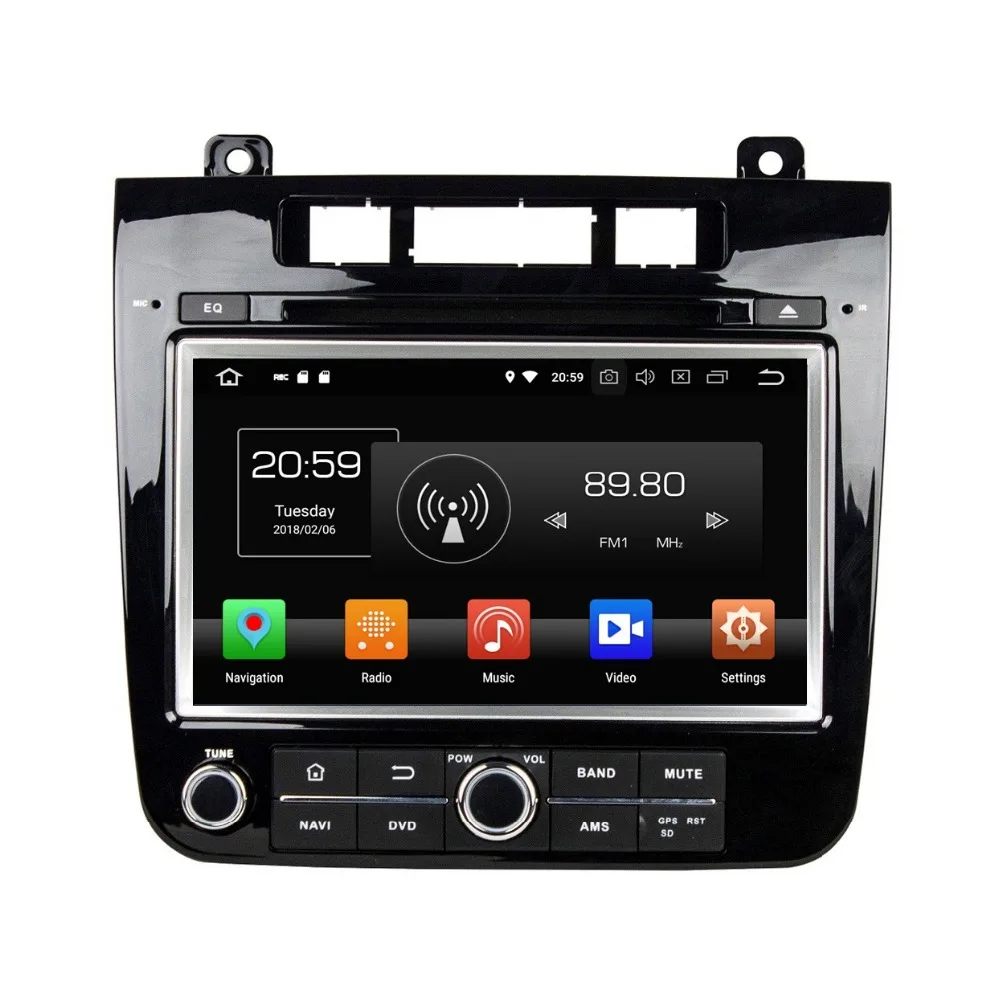 Best 8" Android 8.0 Car DVD Radio GPS for VW Volkswagen Touareg 2010-2014 4GB RAM 32GB ROM Bluetooth 3G/4G WIFI USB DVR Mirror-link 2