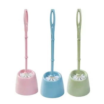 

Creative Toilet Brush Bathroom Cleaning Base Double-Sided Long Handle Brush