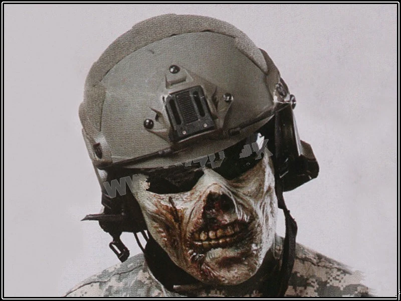 

Latest M05 Zombie Emirates Protective Mask CS Tactics Walking Dead Plastic Halloween Party Half Face Skull Mask BD6638A helmet