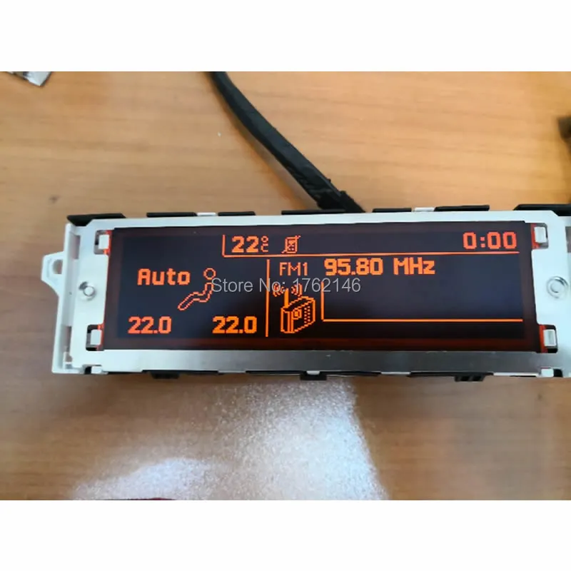 RD4 radio LCD Multi function clock Original RED Peugeot 407 display screen