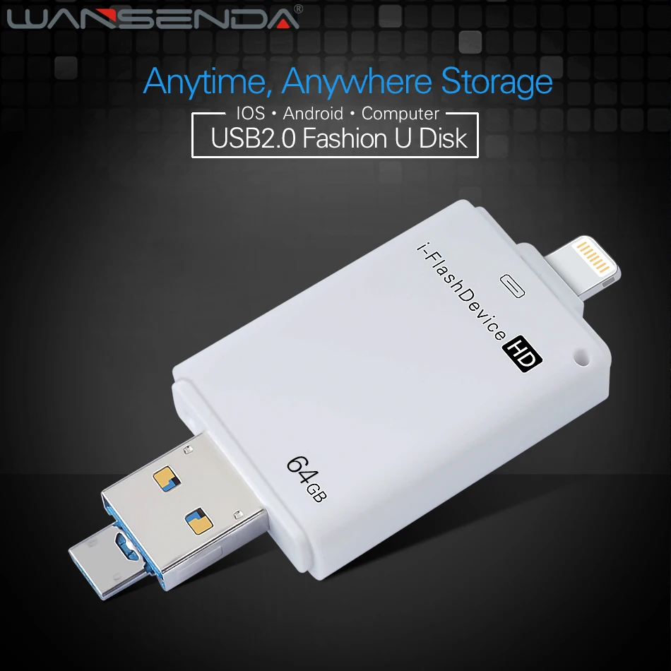 WANSENDA OTG Pen drive usb flash drive for PC/ iPhone/ Android phones