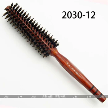 

JM-2030 Professional stylist hairdressing combs non - slip solid wood handle professional pig mane hair hairdressing comb tool