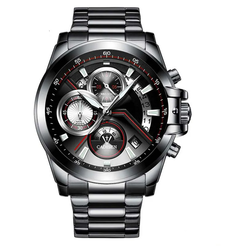 

Watch three-eye multi-layer three-dimensional face men's watch multi-function quartz watch