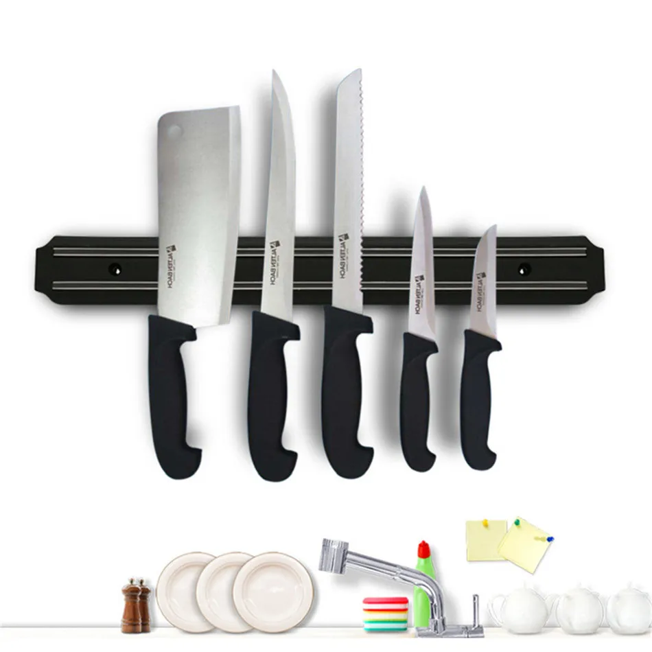

High Quality Powerful Wall-Mounted Magnetic Knife Holder Stainless Steel 304 Block Magnet Knife Holder Rack Stand for Knives