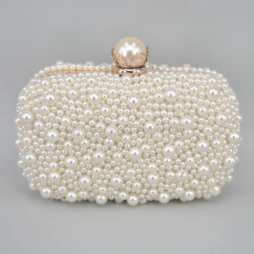 bridal pearl clutch