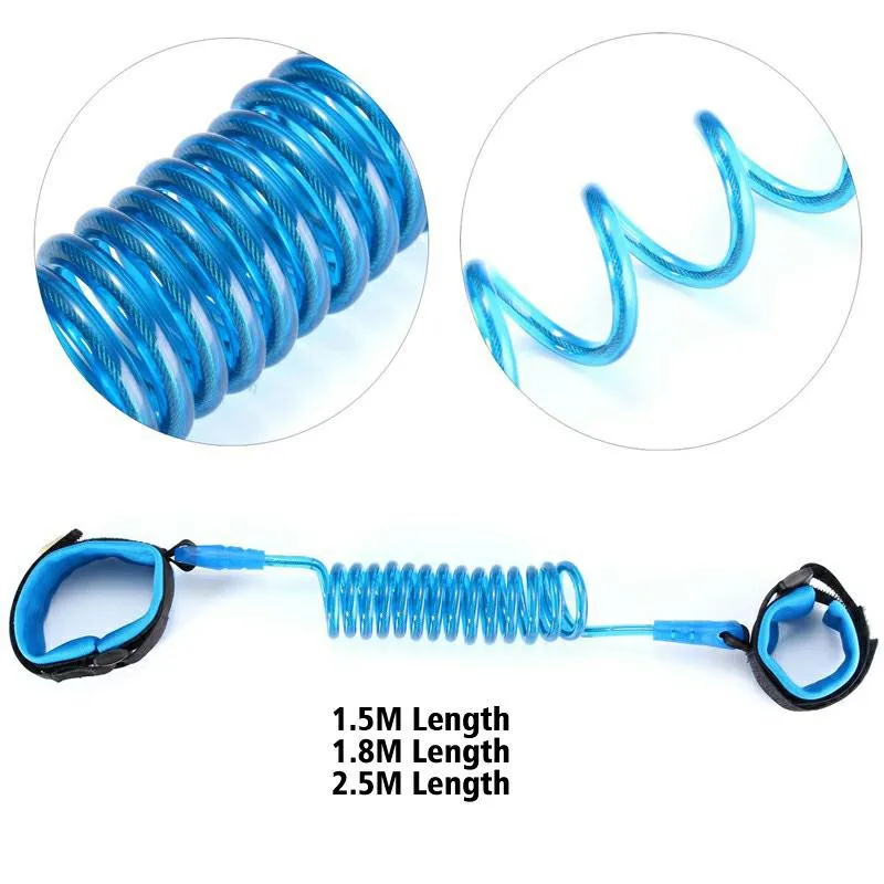 

High Quality PU Staineless Steel Contraction Toddler Safety Harness Child Safty Wrist Link Anti Lost Child Belt Outdoor Tool