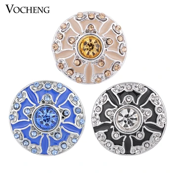 

10PCS/Lot 18mm Vocheng Snap Charms Interchangeable 3 Colors Button Jewelry Vn-555*10