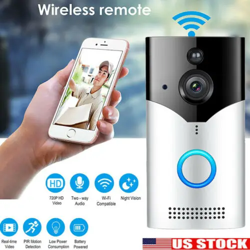 

Smart Wireless WiFi Ring Doorbell Video Camera Phone Bell Intercom Home Security