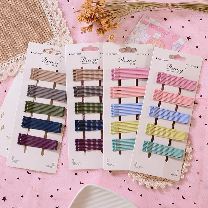 

40pcs/set Korean net red ins matte color word clip bangs clip combination side clip hairpin clip head jewelry