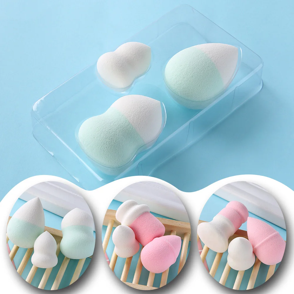 Случайный цвет! 3 шт Профессиональный спонж для основы тональная Пудра Косметические спонжи красота яйцо Макияж Инструменты Косметика набор