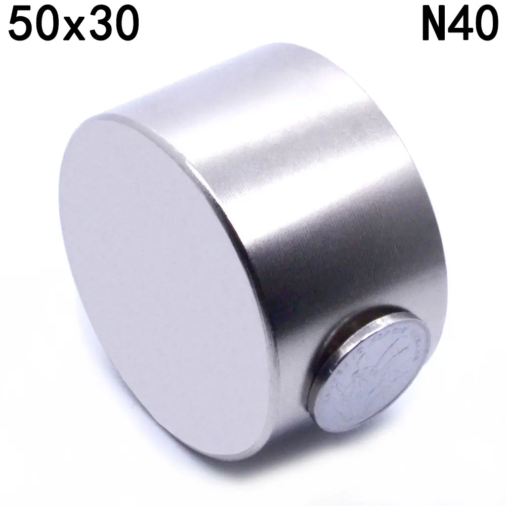 1 шт. N52 неодимовый магнит 50x30 мм Галлий супер сильные магниты 50*30 большой круглый мощный постоянный магнит 50x30 магнит - Цвет: 50x30 N40