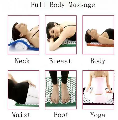 Acupressure Sets Relieve Back Body Pain Spike Cushion Acupuncture Massage Yoga Mat Pillow Massage Wrap Headband
