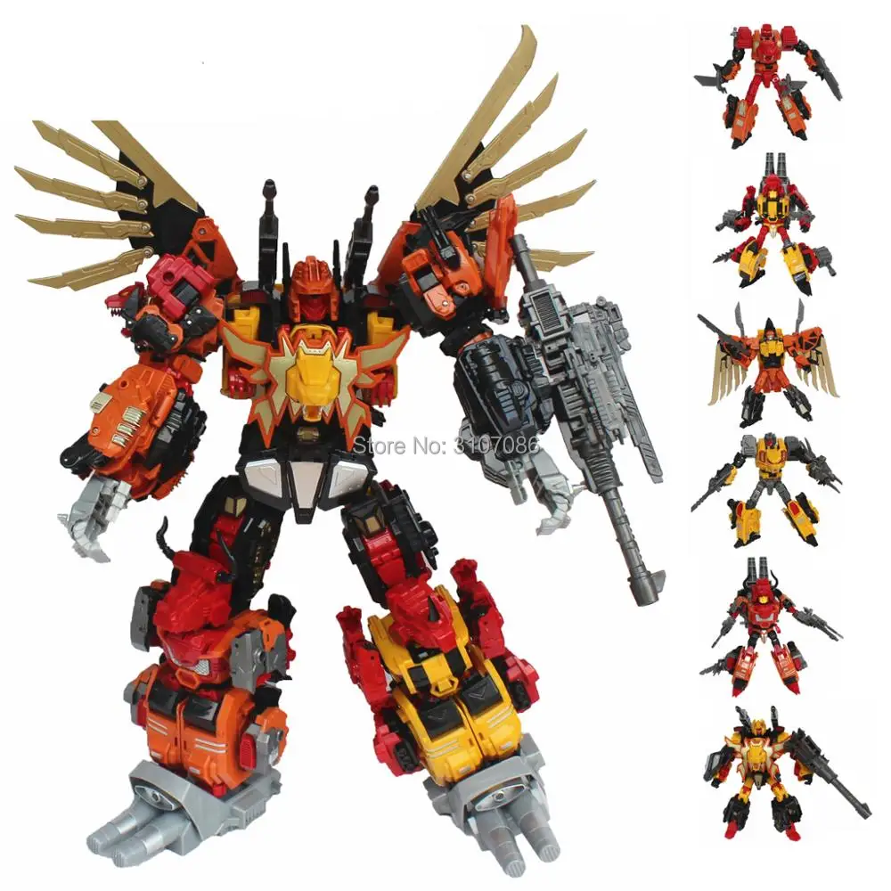 JinBao трансформация G1 MMC Predaking Feral Rex Predacons 6в1 негабаритных Обновление издание экшн-фигурка робот-игрушки