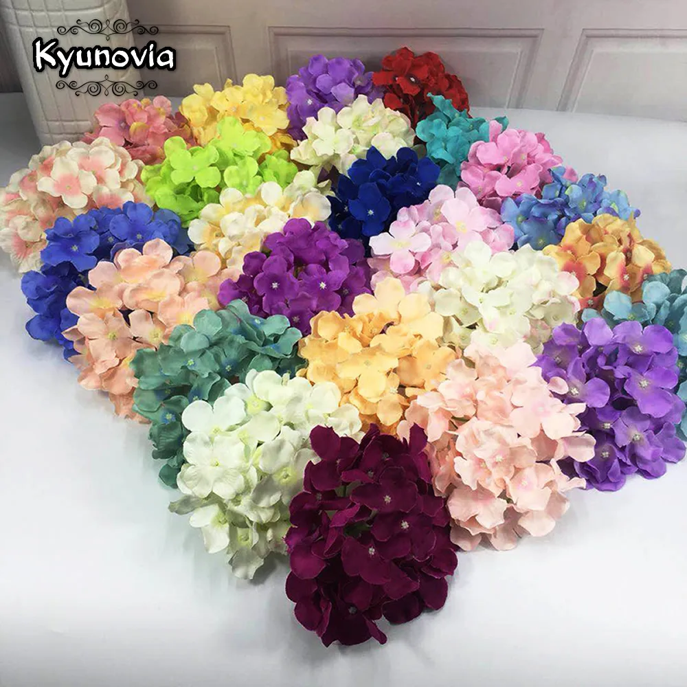 50 шт. гортензии для свадьбы Kyunovia цветы украшения сада искусственные