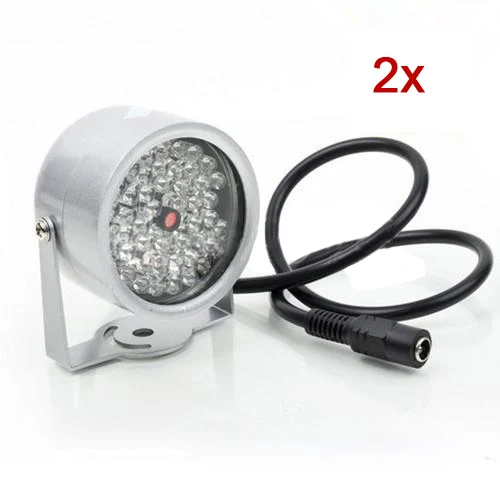2pcs 48 Светодиодный светильник CCTV ИК Инфракрасная лампа ночного видения для камеры безопасности