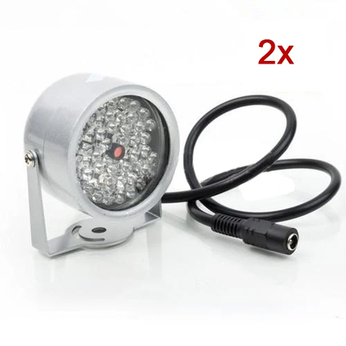 2pcs 48 led illuminator light cctv ir infrared night ir lights for security cameras
