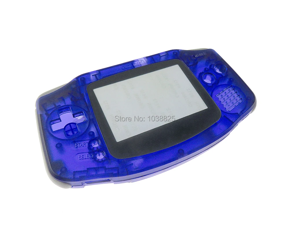 6 цветов полный игровой чехол пластиковый корпус оболочка Крышка для игровая приставка GBA - Цвет: clear blue