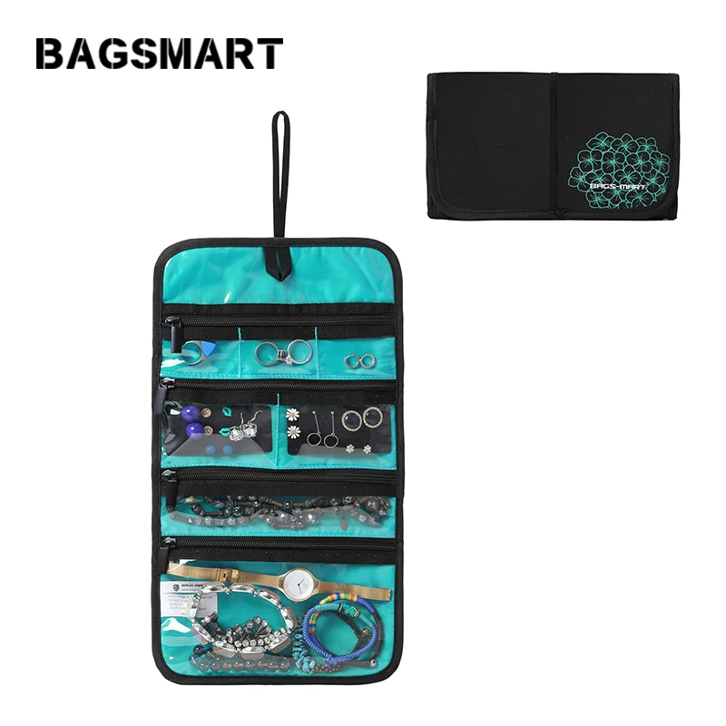 BAGSMART Jewelry Rolls дорожный органайзер для бижутерии сумки складные аксессуары