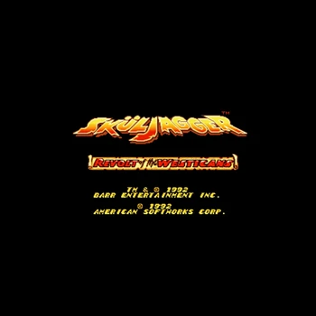 

Skuljagger - Revolt of the Westicans NTSC Version 16 Bit 46 Pin Big Gray Game Card For USA Game Players