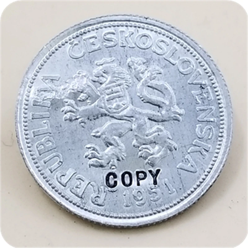 1951 1952 г. Чехословакия копия монеты 5 корун|Безвалютные монеты| |