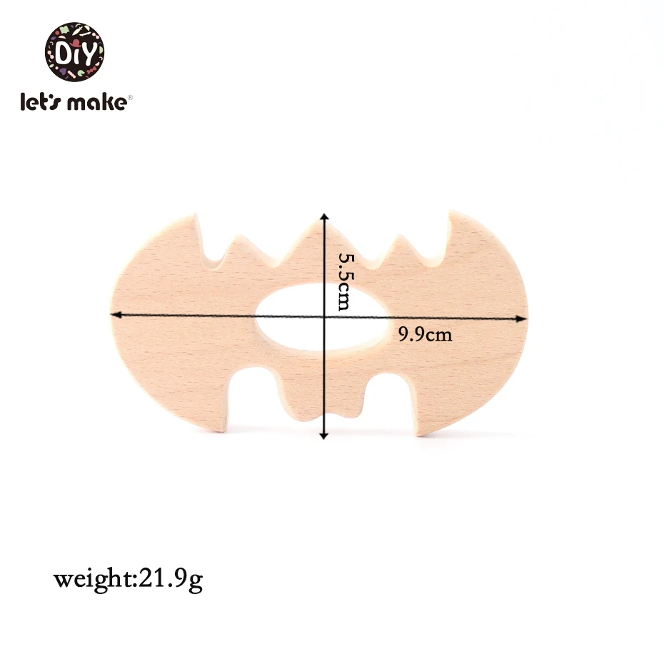 Let's Make деревянный Прорезыватель для зубов 20 шт. Натуральный Детский Прорезыватель для зубов органический деревянный Прорезыватель для зубов деревянное ожерелье Детские подвески
