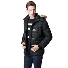 Модная зимняя куртка мужская Парка мужская с воротником из искусственного меха с капюшоном Толстая теплая верхняя одежда русская теплая куртка Manteau Homme Hiver