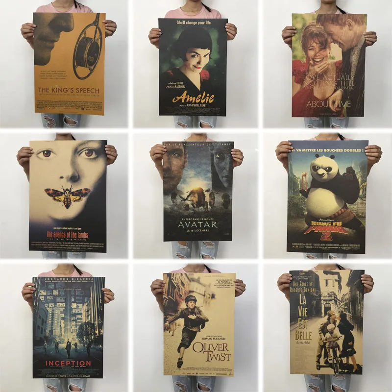 

mling 51.5x36cm Vintage Posters Retro Movie Poster Kraft Paper Posters Classic Poster Bar Home Decoration Painting Wall Sticker