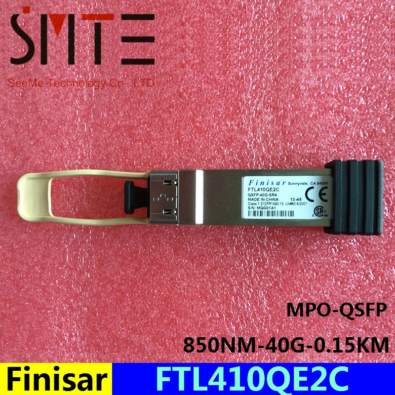 

Finisar FTL410QE2C 850NM-40G-0.15KM-MPO-QSFP QSFP-40G-SR Connect to four SFP+ Optical Transceiver