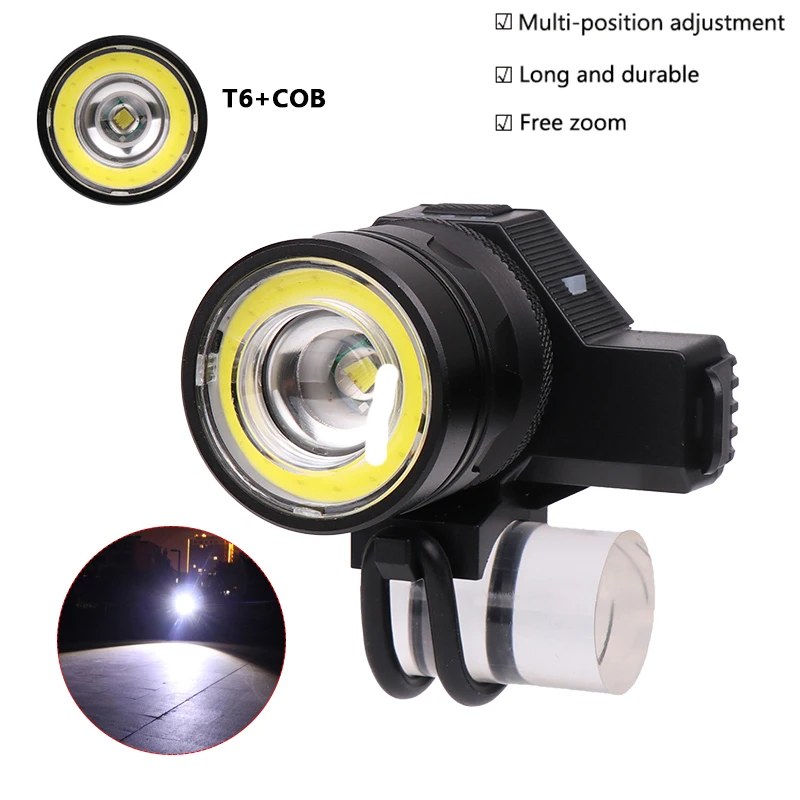 Perfect Dropshipping Adjustable High Light Bicycle Headlight USB Charging Lamp 5 Modes T6 + COB LED Bike Head Light Cycling Front Lamp 3