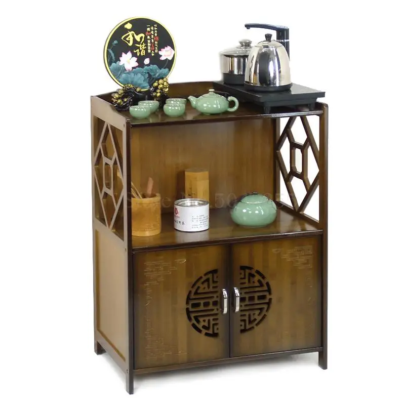 High Grade Bamboo Drinking Water Rack Solid Dish Storage Cabinet