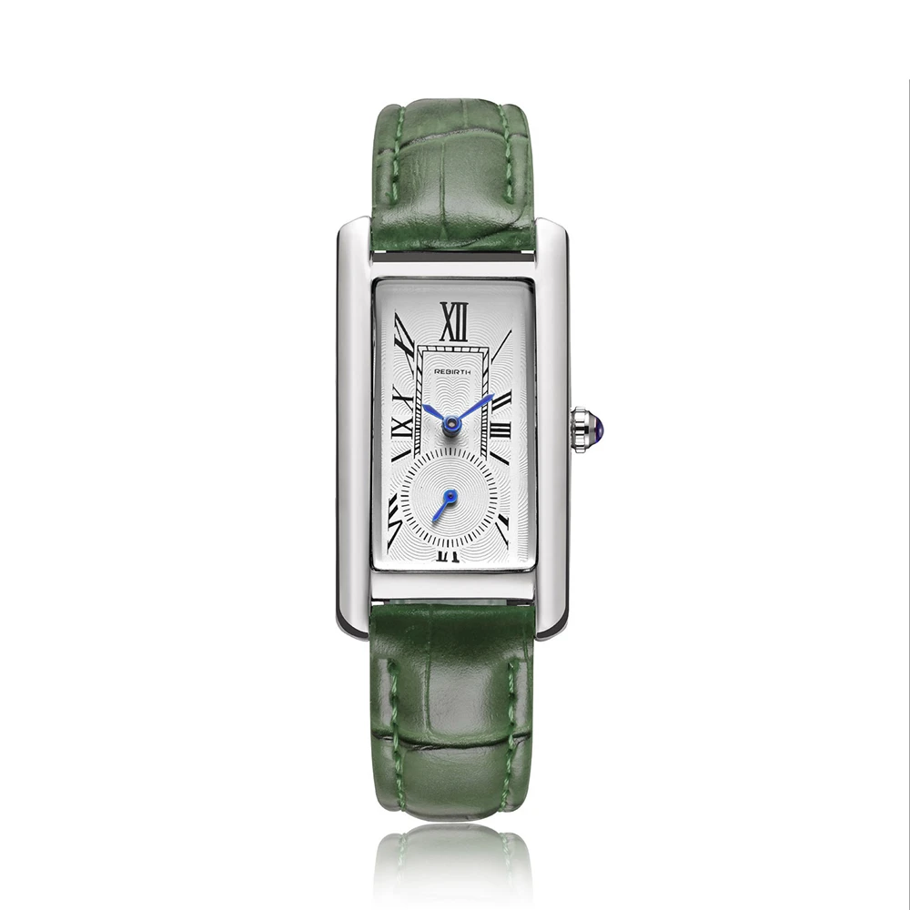 REBIRTH новые модные женские часы с тонким кожаным ремешком прямоугольные повседневные кварцевые часы женские популярные нарядные Часы Relogio Feminino