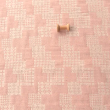 

Meat-pink woven and wind-patchwork double-layer cotton fabric original clothing clothing tablecloth pillow fabric