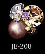 50 шт/100 шт украшения для ногтей, 3D художественный амулет, стеклянные стразы, драгоценные камни, 16 цветов, бриллианты для дизайна ногтей, художественные талисманы для ногтей - Цвет: JE208(50pcs)