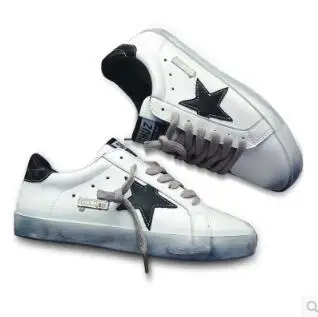 ФОТО 2017 leather hand best do old small dirty hot style white stars low help with single shoes, leisure thick soles sandals