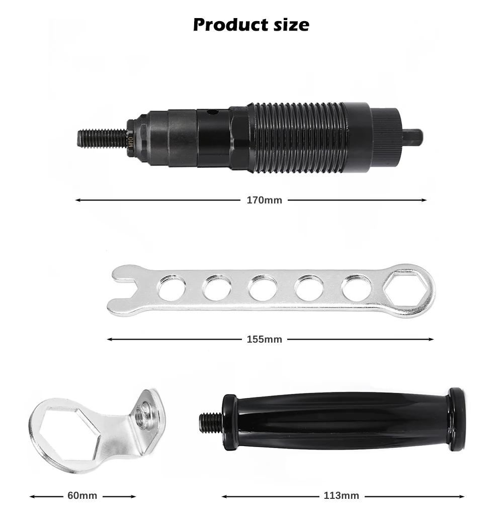 Электрическая заклепка пистолет клепальщик адаптер вставки NutM4/M5/M6/M8/M10 Аккумуляторная дрель-шуруповерт адаптер клепальные инструменты