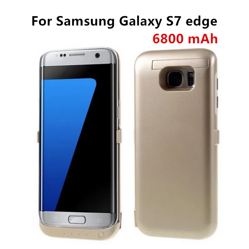 

Backup Battery Case External Power Case Battery Charger For Samsung Galaxy S7 edge 6800mAh Battery Power Bank Pack Charger