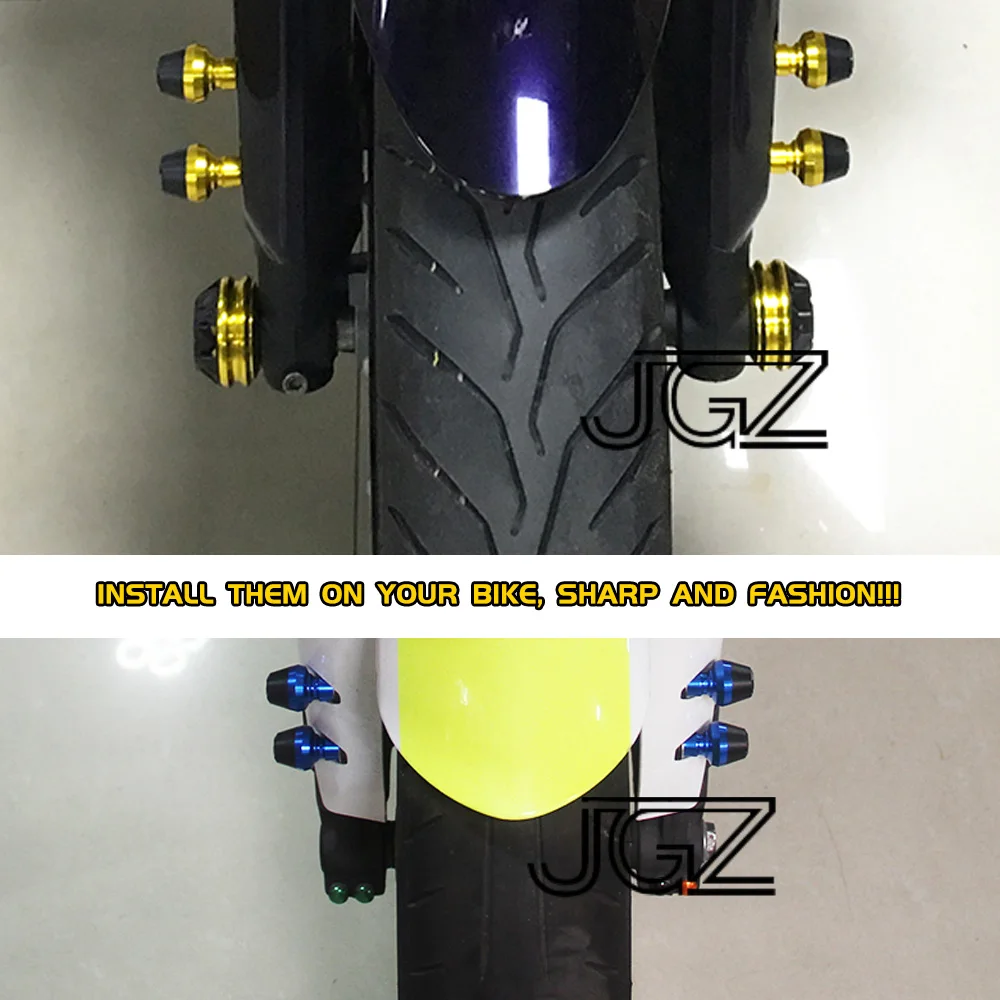 6 мм для Yamaha MT07 MT09 YZF R3 R25 Мотоцикл Универсальный CNC алюминиевый переднее крыло защитная рамка слайдерные винты аппликации