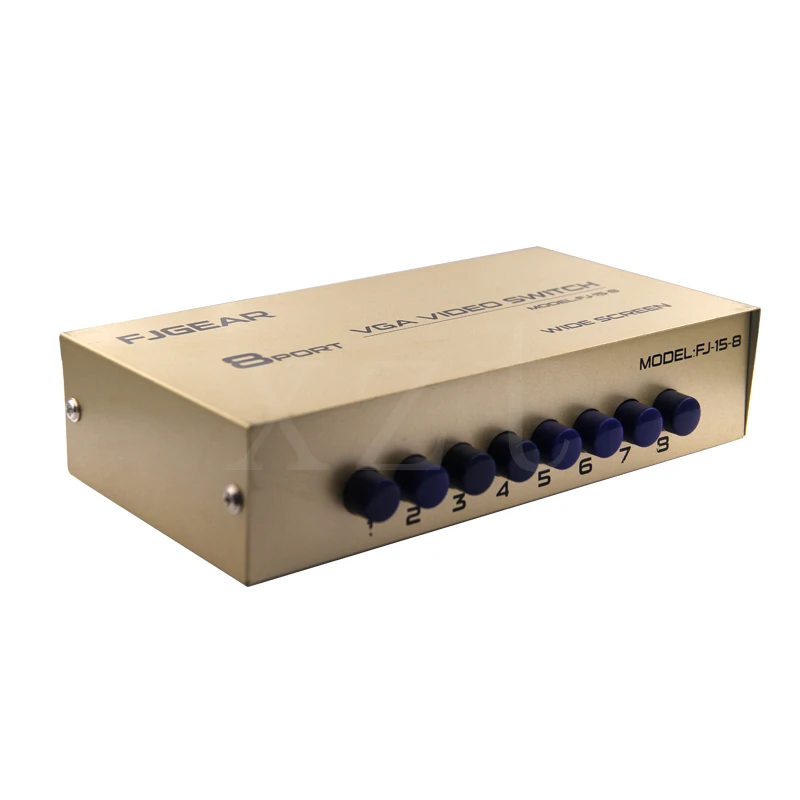 Newest 8 Port VGA SVGA Switch Box 8 Input 1 Output VGA Monitor Share Switch For Computer TV Box 1pcs vga switcher