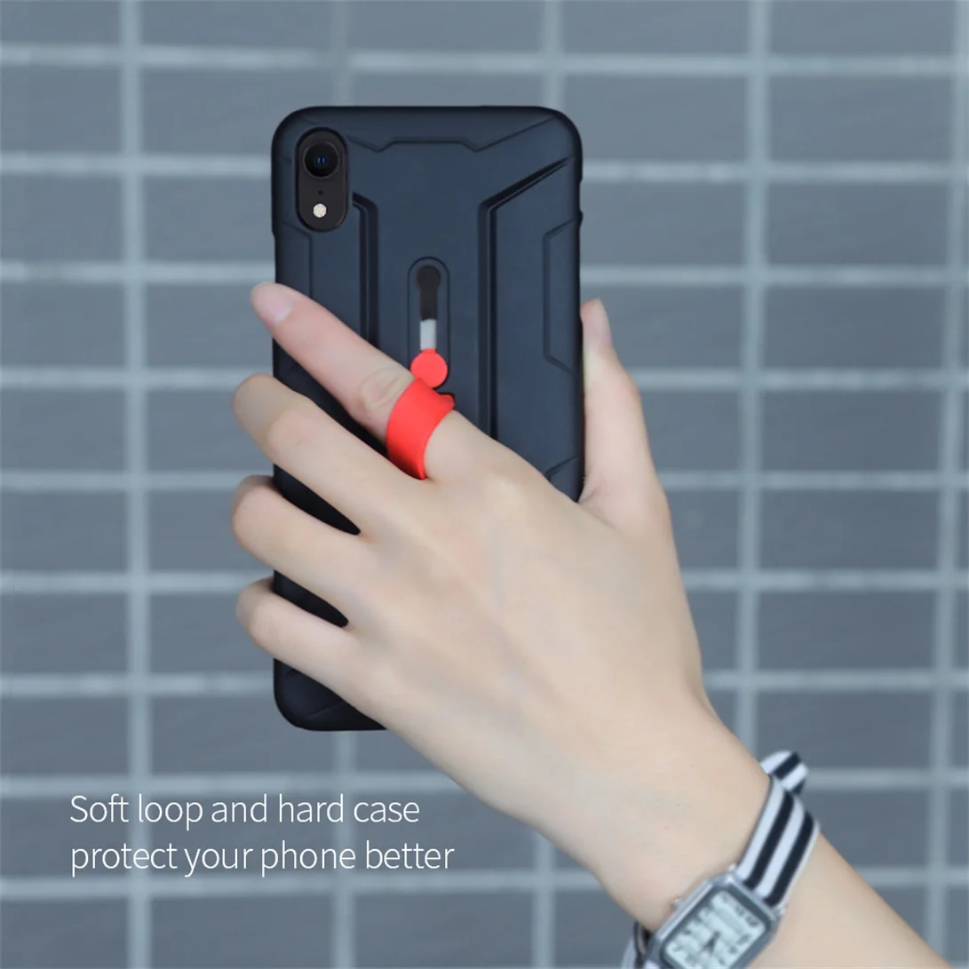 Для iPhone XR XS Max чехол NILLKIN Grip чехол с кольцом для пальца Мягкий ТПУ+ жесткий черный чехол для телефона для iPhone XS Max чехол