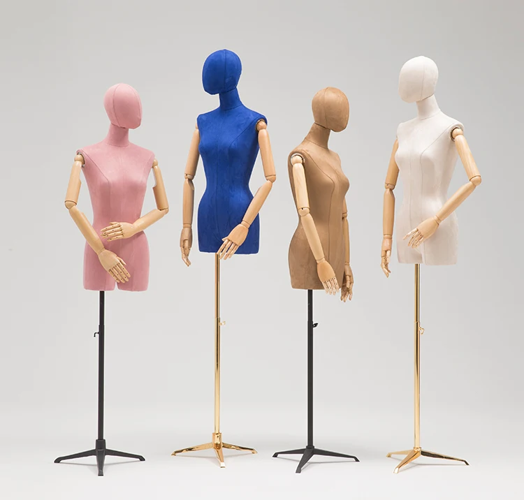 

High Quality Fashion Style Female Fabric Display Mannequin Fiberglass Model On Promotion