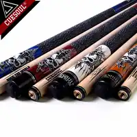 CUESOUL New Coming Rockin Series Maple Pool Cue Stick Set with Blue Carrying Cue Bag - 57" 21oz Billiard Cue
