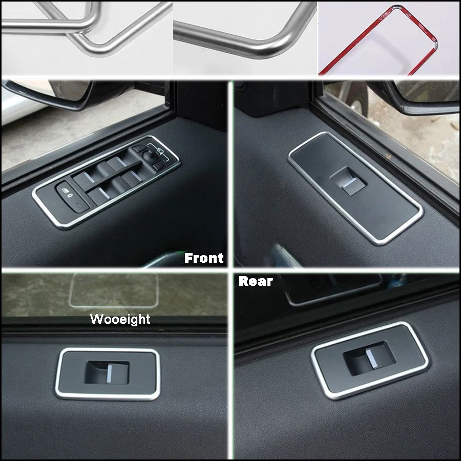 4Pcs Car Interior Door Window Switch Cover Trim For Land Rover Discovery Sport 2015 2016 2017 2018 Styling Accessories (4)