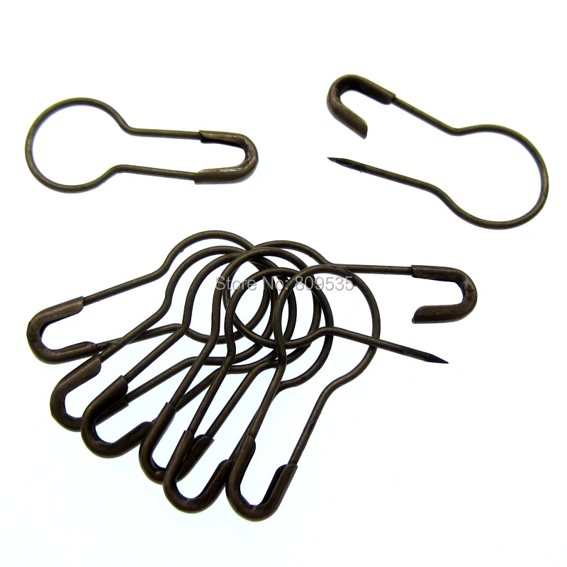 

100pcs Bronze tone Copper Safety Pins Calabash Gourd Shape Safety Pin Garment Pins Craft Sewing Knitting Stitch Holder 20mm