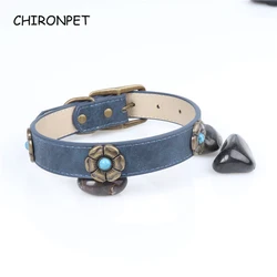 Pet Dog Collars Blue PU Leather Basic Collars 3.0*60CM Adjustable Copper Buckle Small Medium Large Dogs Walking Supplies Tool Pet Dog Collars Blue PU Leather Basic Collars 3.0*60CM Adjustable Copper Buckle Small Medium Large Dogs Walking Supplies Tool