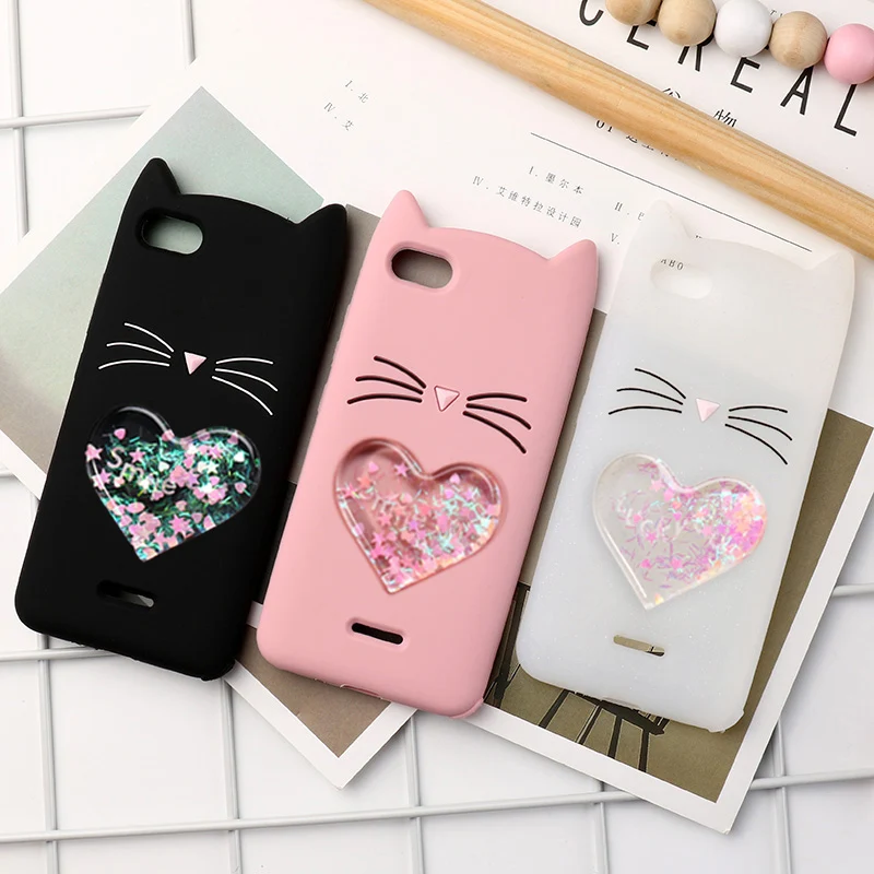

Love Heart Glitter Star Case For Xiaomi Redmi Note 5 4X 3 Pro Case Liquid Quicksand Cover for Xiaomi Redmi 6A 4A 4X S2 Bumper