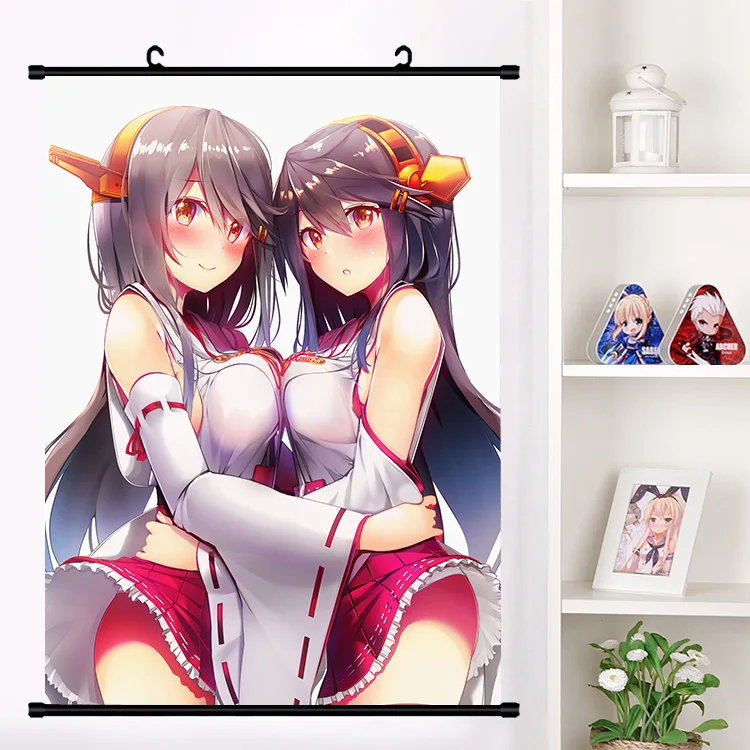 Аниме Kantai коллекция Shimakaze Kongou Косплей настенная прокрутка росписи постер