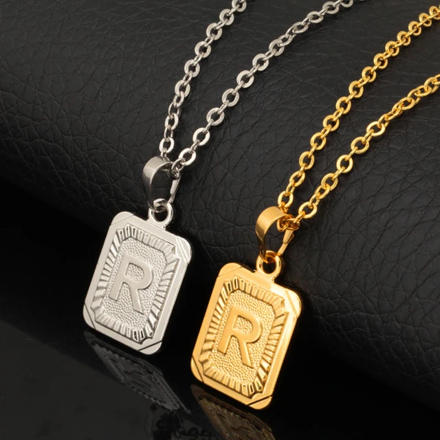 Buy Personalised R-Initial AD-Diamond CHain Pendal Necklace Set /  Fascinating Alphabet Pendant Mangalsutra Set / Letter Gold and Silver  Plated Necklace Set. Online In India At Discounted Prices