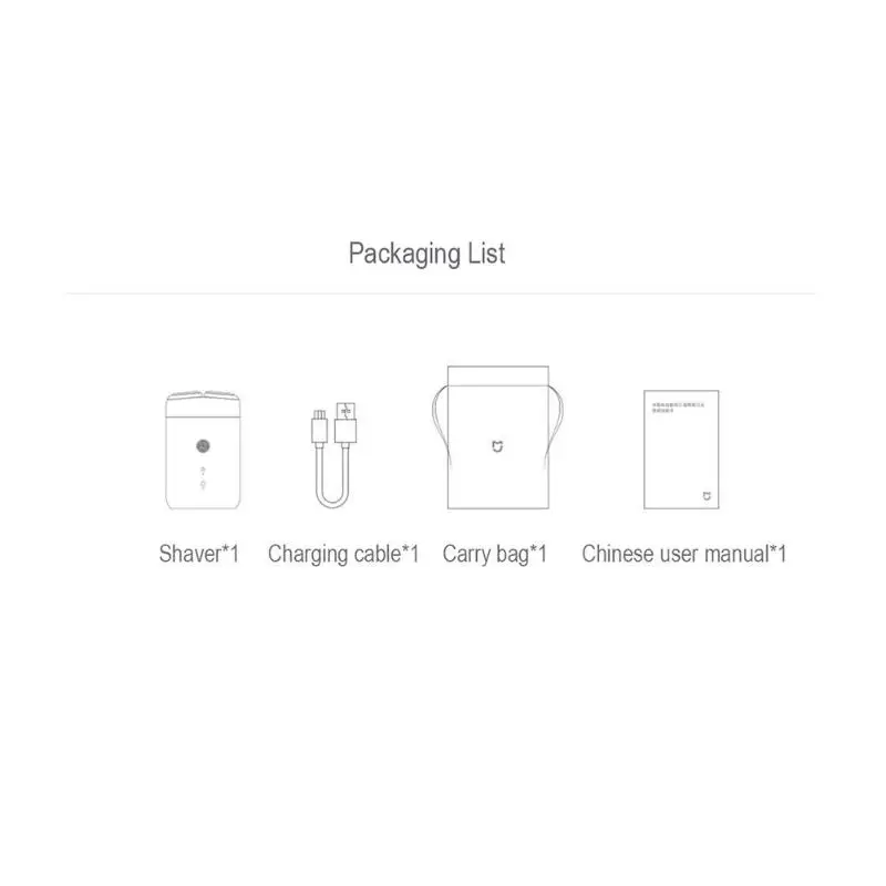 Xiaomi Mijia электробритва для мужчин, мини бритва IPX7, Водонепроницаемая бритва для бороды, бритва с двойным кольцом, перезаряжаемая бритва с USB