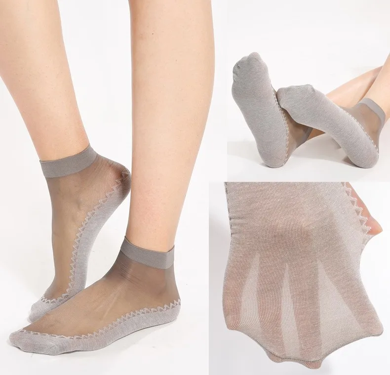 5 пар/лот, женские бархатные носки из шелковой пряжи, утолщенные, износостойкие, влагоотводящие, Нескользящие, короткие носки, 80d, толстые носки